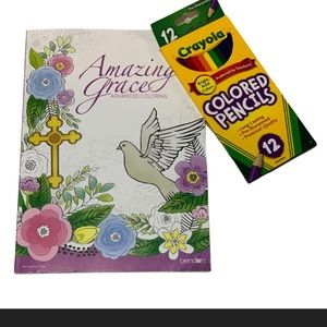 Amazing Grace Adult Coloring Book,  Religion Coloring Book, Adult Christian book